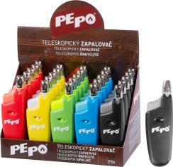 Zapaľovač PE-PO®, teleskopický, plynový, sellbox