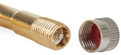 Bucată de capăt din alamă pentru furtun cu diametrul de 8 mm pentru umplerea anvelopelor, îndoită la 90°, GEKO