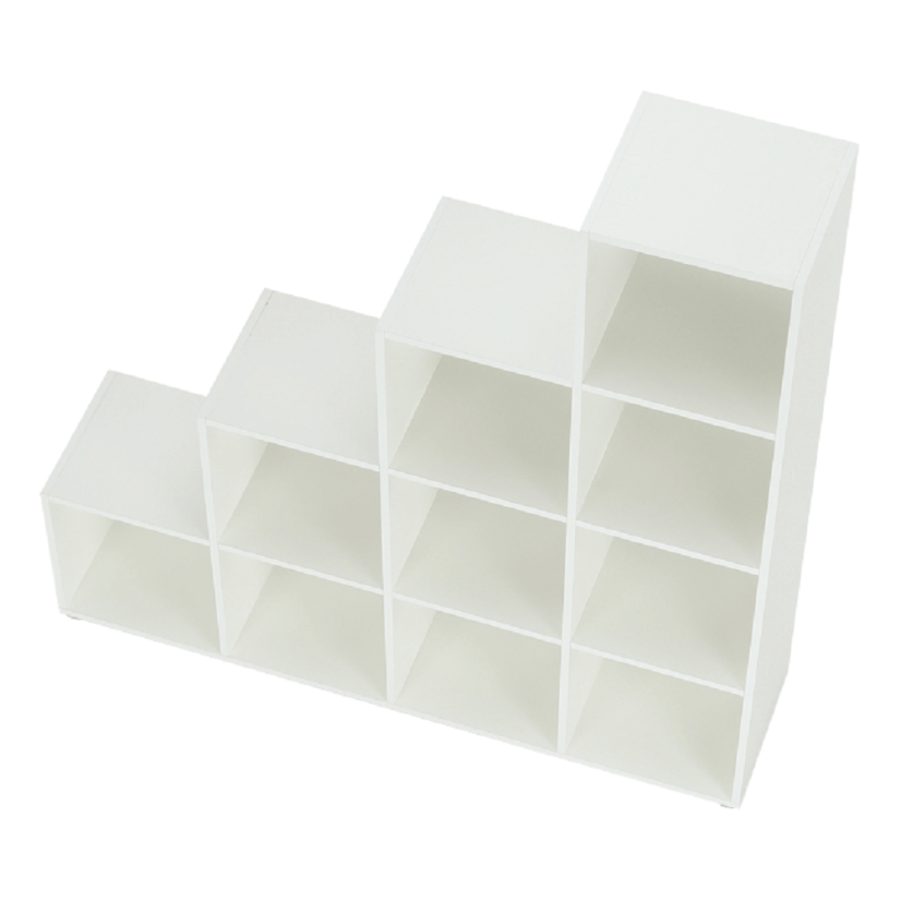 Pyramidenregal, weiß, DTD-laminiert, NORAH