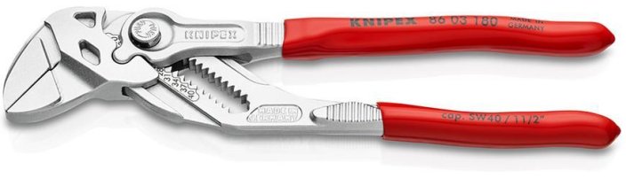 Clești cheie KNIPEX 86 03 180, 180 mm, 1 1/2&quot;, CrV