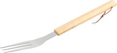 Strend Pro Grillgabel, zum Grillen und Braten, mit Holzgriff, Edelstahl