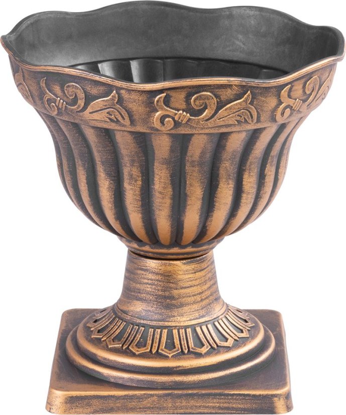 Blumentopf Strend Pro Antik, mit Sockel, 30x30 cm, Gold, Metallic-Effekt (akce)