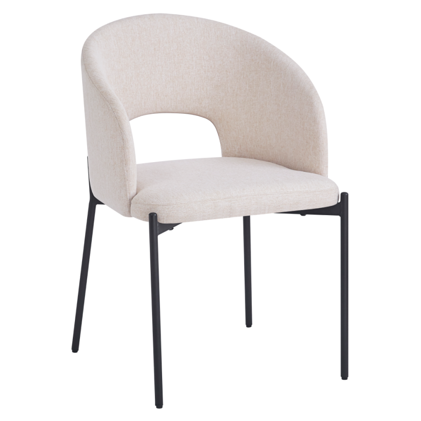 Esszimmerstuhl, beige/schwarz, LONKA
