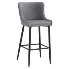Barhocker, grau/schwarz, CEZARIA
