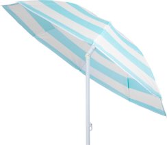 Slunečník Dalia, 180 cm, 32/32 mm, s kloubkem, tyrkys/bílý