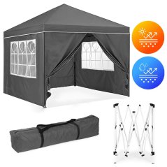 Záhradný pavilónový stan 3x3 m Pop-Up so 4 bočnicami MultiGarden