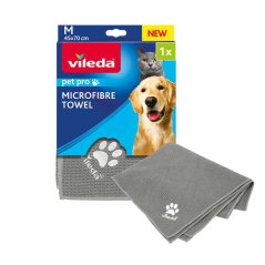 Prosop Vileda Pet Pro, microfibra, pentru uscarea animalelor de companie