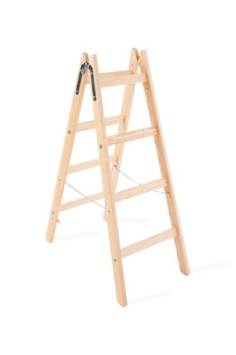 Rebrík Strend Pro, 4 priečkový, drevené štafle, 1,32 m, max. 150 kg