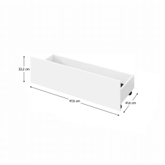 2 kusy, zásuvný kontejner, bílá, MIDEA