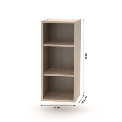 Horní otevřená skříňka, dub sonoma, NOVA PLUS NOPL-001-OH