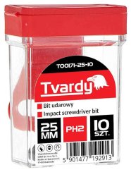 Bit 1/4" PH2 x 25 mm, úderový, oceľ S2, TVARDY