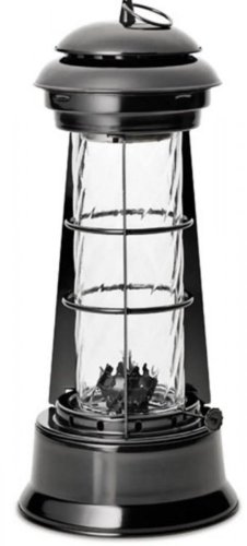 Latarnia metalowa czarna URANUS 30,5cm naftowa, zgodna z EN 14059