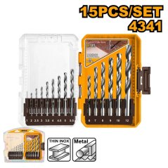 HSS sveder za kovino, set 15d, 1-12mm INGCO