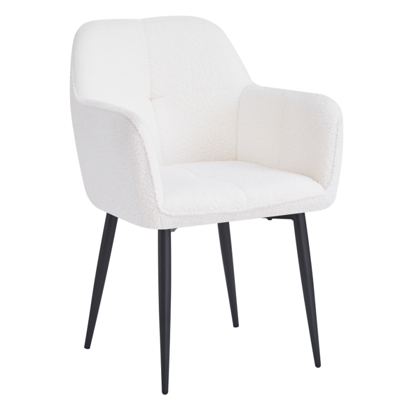 Jedilni stol, bel/črn, SENER