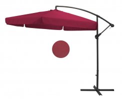 Umbrela de soare 300 cm bordeaux BANANA lateral cu baza KLC