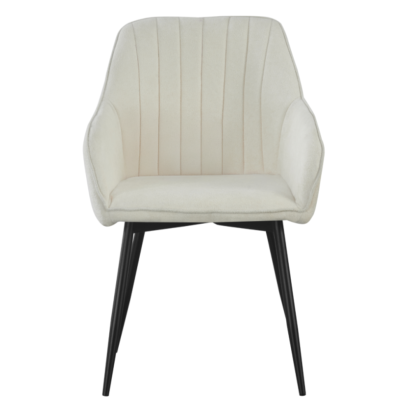 Designer-Sessel, creme/schwarz, VAJRO