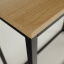 Konzolni stol u industrijskom stilu, hrast/crna, BUSTA