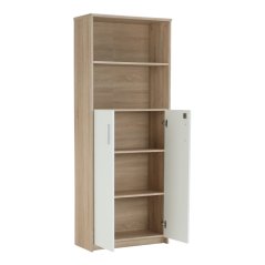 Regal mit Schrank, Sonoma-Eiche/weiß, JOHAN 2 NEW 10