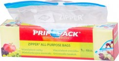 Sáček Primapack Zipper, sáček, víceúčelový, na potraviny, 1 lit., 15 ks