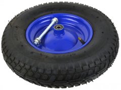 Napihljivo kolo z ležaji, luknja 12 mm, premer 39 cm, širina 8,5 cm, modro, z osjo