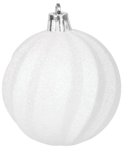 MagicHome karácsonyi labdák, szett, 15 db, 3,5-6-8 cm, fehér-ezüst, karácsonyfára