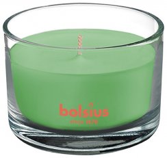 Gyertya Bolsius Jar True Scents 63/90 mm, illatosított, zöld tea, üvegben