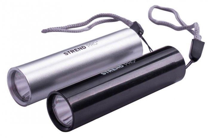 Lanterna Strend Pro NX1051, 50 lm, incarcare USB, negru/argintiu, 77x19 mm, sellbox 24 buc