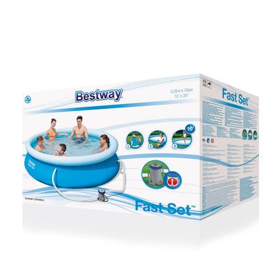 Bestway® 57270 medence, felfújható, szűrő, pumpa, 3,05x0,76 m