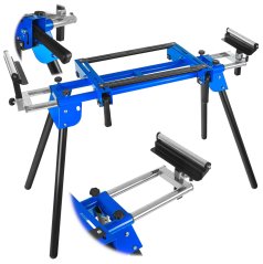 Masă pentru ferăstrău circular cu tăiere în unghi, lățime 100-165 cm, înălțime 81-91 cm, capacitate de încărcare 200 kg, GEKO