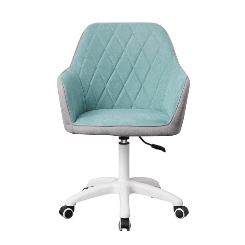 Krzesło biurowe, tkanina mentol/szary/biały, SANTY