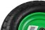 Aufblasbares Rad mit Lagern, Loch 12 mm, Durchmesser 39 cm, Breite 8,5 cm, grün, mit Achse