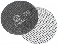 Brusilna mreža za mavčne plošče, premer 225 mm, granulacija 80, Velcro, 5 kosov, XL-TOOLS