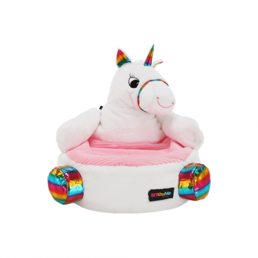 Einhorn-Sitzsack, weiß/rosa/Farbmix, BUFEL