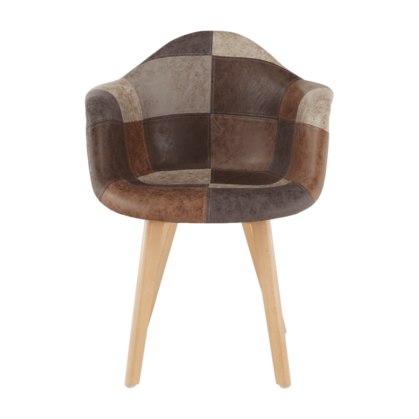 Designer-Sessel, Patchwork/Buche, TRYST