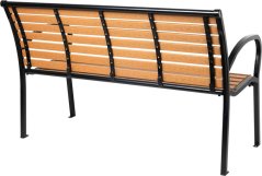Vrtna klupa KIMBRA, 120x41x82 cm, čelik/plastika