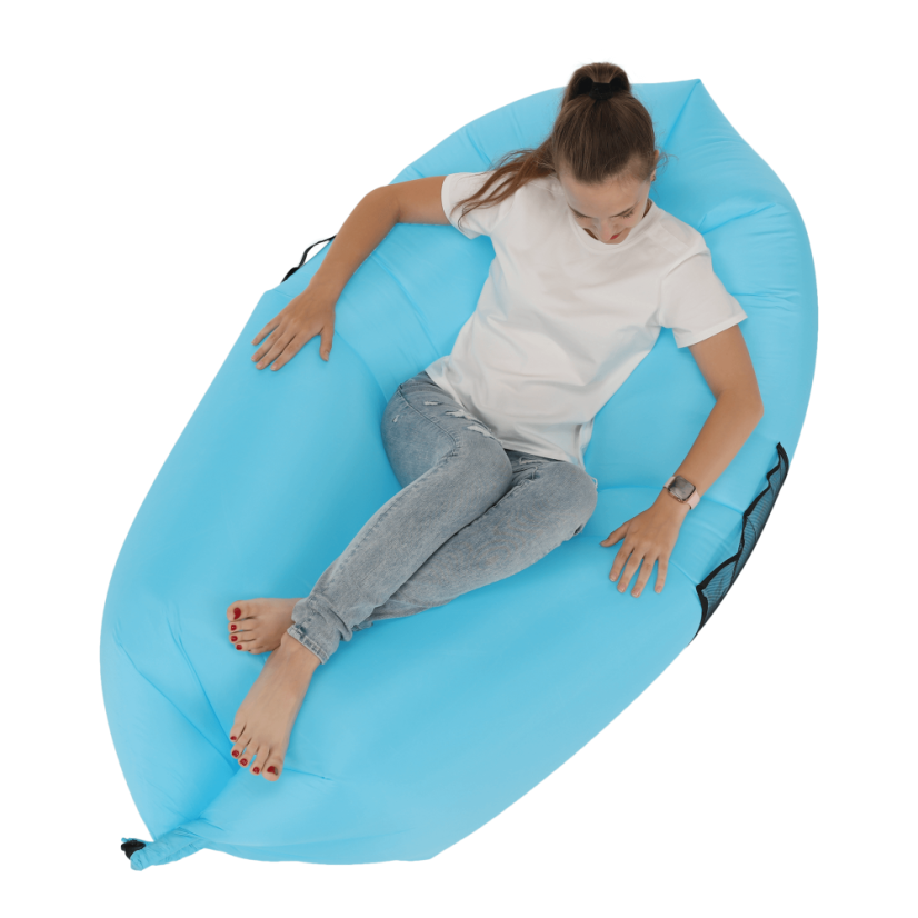 Napihljiva vreča/lazy bag, modra, LEBAG