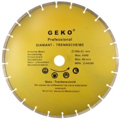 Segmentirani dijamantni disk 350 x 32 x 4,1 mm, GEKO
