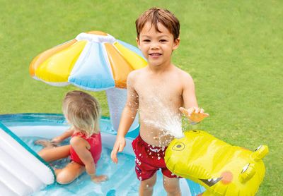 Intex® 57165 Schwimmbad, Gator-Spielcenter, Kinder, aufblasbar, 2,01 x 1,70 x 0,84 m