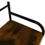 Kleiderbügel mit Schuhregal, schwarzes Metall/MDF-Rustikale-Holz, KELAM