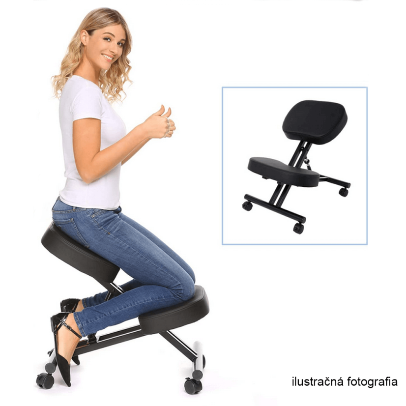 Ergonomsko klečalo, sivo-smeđa Taupe/bukva, FLONET