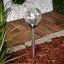 Strend Pro Garden lámpa, LED színű és meleg fehér, napelemes, 1xAA, rozsdamentes acél + üveg, 12x44 cm