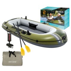 Inflatable boat Seahawk 2, 2-person, with pump and 2 oars, INTEX 66332 (akce)
