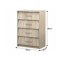 Schuhregal, 4-reihig, Sonoma-Eiche, NARIO TYP 1