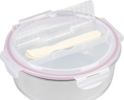 Dóza MagicHome, okrúhla, 1200 ml, s vekom, s príborom, Clip