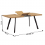 Blagovaonski stol, sklopivi, hrast/metal, 140-180x80 cm, AKAIKO