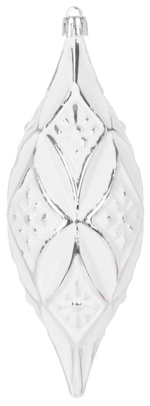 MagicHome Weihnachtsdekoration, Silber, für den Weihnachtsbaum, 2 Stück, 16 cm