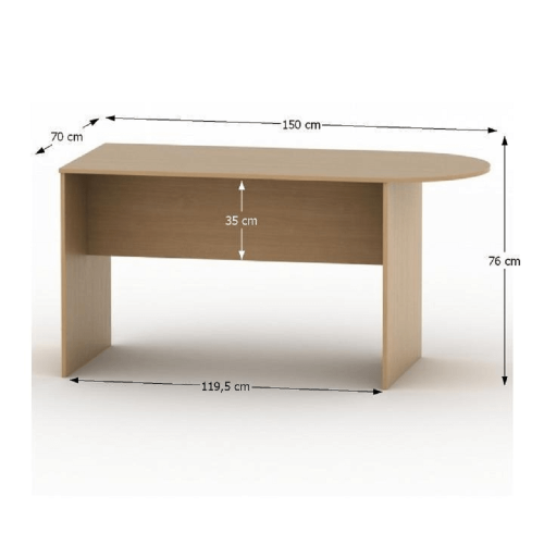 Zasadací stôl s oblúkom 150, buk, TEMPO ASISTENT 2 NEW 022