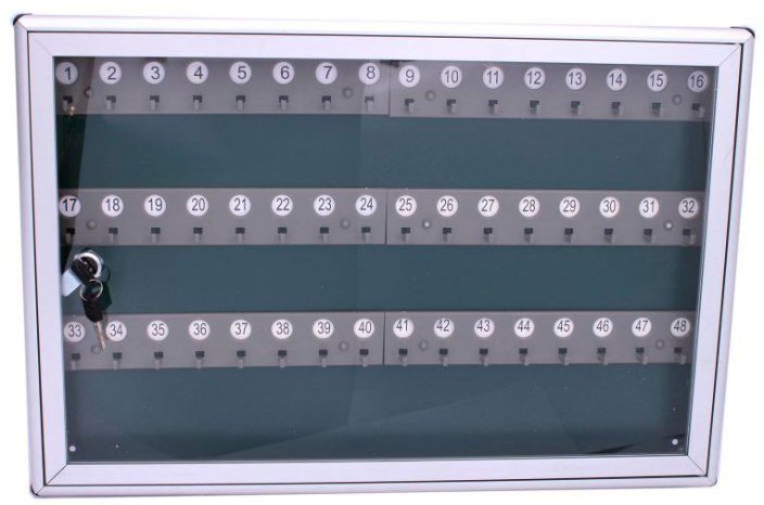 Aluminijasta škatla za ključe za 48 ključev, 40x555x375mm, XL-TOOLS