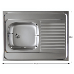 Inox sudoper univerzalni 80x60 LAY ON