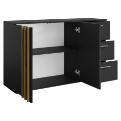 Komoda 2D3S, dąb czarny/rzemieślniczy, TOLIS TYP 3